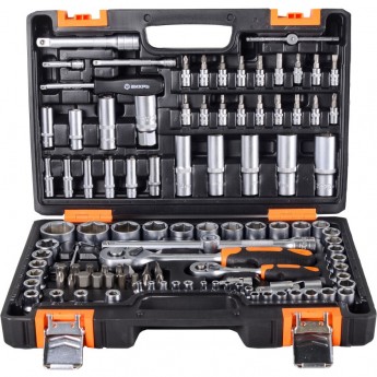 Набор инструментов ВИХРЬ, 1/2", 1/4", CrV, в кейсе 108 предметов